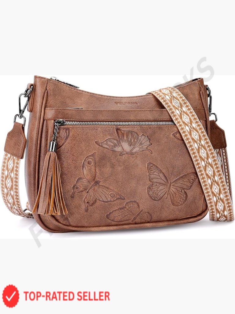 Trendy Vegan Leather Hobo Crossbody Purse Medium Adjustable Strap